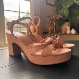 J. Crew Blush Pink Platform Sandals